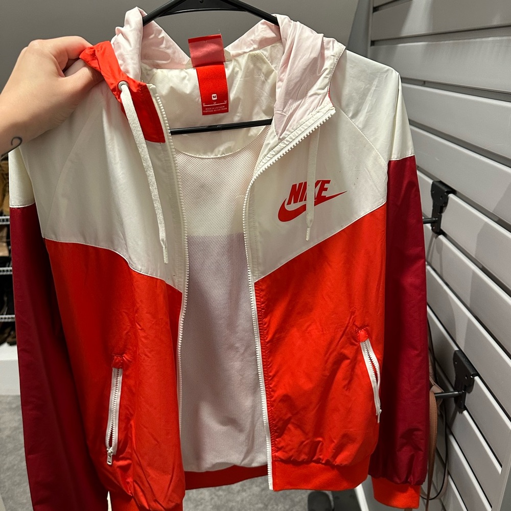 Nike Red and White Women's Jacket